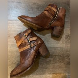 Bed Stu Cobbler Leather Ankle Boots
